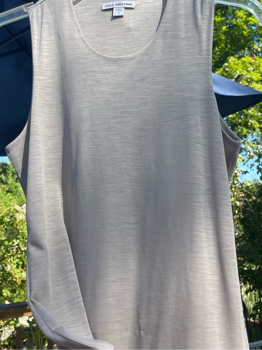 James Perse Sleeveless Tank Top in Light Gray Taupe